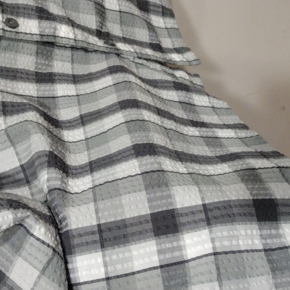 Patagonia Men's Gray Plaid Puckerwear Seersucker Textured Shirt Sz XXL-Gorpcore - Picture 4 of 7
